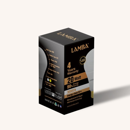 A90 20W E27 لمبة 20 وات اضاءة ورم 